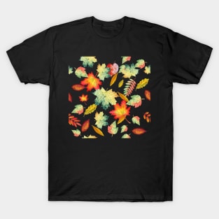CREATIVE TRENDS  AUTUMN LEAVES PATTERN HOME  LIVING T-Shirt